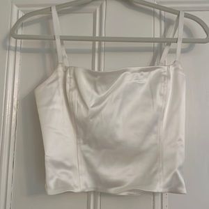 Wilfred white satin corset